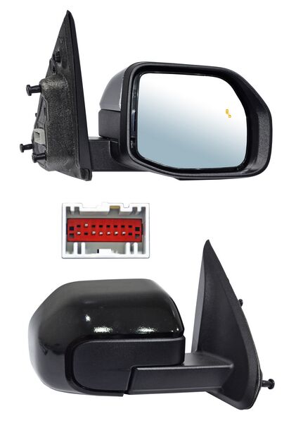 Espejo para Ford Maverick 2022, 2023 Elecct para Pintar, con Sensor Punto Ciego, con Desempañador, de 7 Pines - Derecho