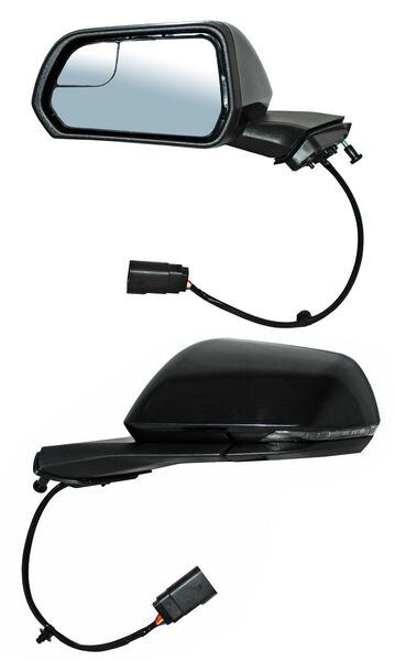 Espejo para Ford Mustang Coupe & Convertible 2015, 2016, 2017, 2018, 2019, 2020, 2021, 2022 Electrico, Para Pintar, con Punto Ciego, con Direccional, 5 Pines - Izquierdo