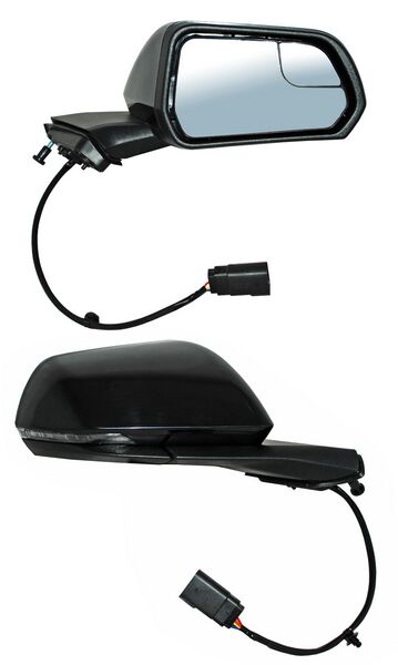 Espejo para Ford Mustang Coupe & Convertible 2015, 2016, 2017, 2018, 2019, 2020, 2021, 2022 Electrico, Para Pintar, con Punto Ciego, con Direccional, 5 Pines - Derecho