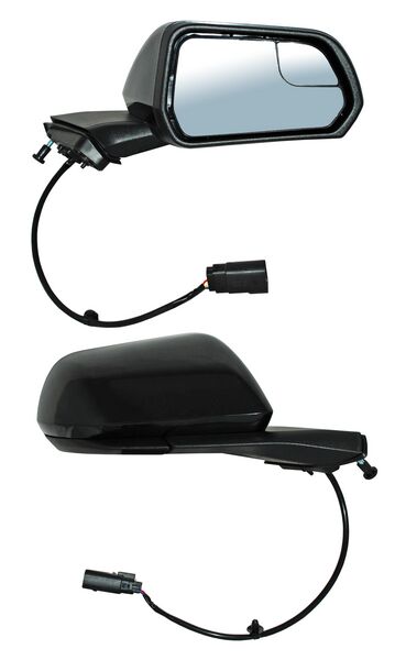 Espejo para Ford Mustang Coupe & Convertible 2015, 2016, 2017, 2018, 2019, 2020, 2021, 2022, 2023 Electrico con Punto Ciego para Pintar, 3 Pines Mt Derecho