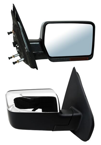 Espejo para Camioneta Ford F150 2004, 2005, 2006, 2007, 2008 Electrico con Desempañador, con Direccional, Cromado 8 Pines - Derecho