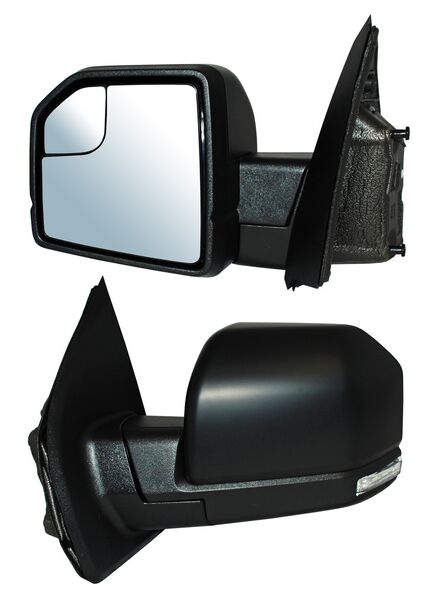 Espejo para Camioneta Ford & F150 2015, 2016, 2017, 2018, 2019, 2020 - Electrico con Desempañador, con Direccional, con Memoria, con Luz inferior, LED con Punto Ciego, Autoabatible para Pintar, 15 Pines - Izquierdo