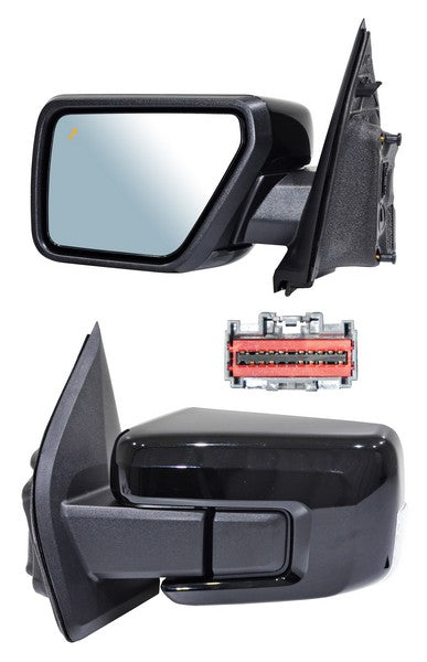 Espejo Izquierda para Ford F150 2021, 2022, 2023, 2024 - Eléctrico para Pintar, con Direccional, con Desempañador, con luz inferior, con Sensor Punto Ciego, con Memoria, Autoabatible, de 16 Pines