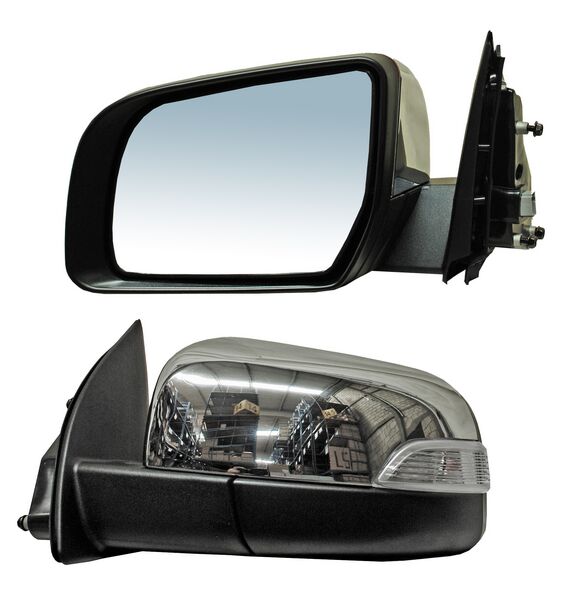 Espejo para Ford Ranger 2013, 2014, 2015, 2016, 2017, 2018, 2019, 2020, 2021, 2022 Electrico con Direccional, Cromado 7 Pines - Izquierdo