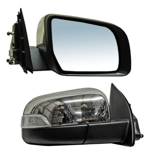 Espejo para Ford Ranger 2013, 2014, 2015, 2016, 2017, 2018, 2019, 2020, 2021, 2022 Electrico con Direccional, Cromado 7 Pines - Derecho