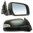 Espejo para Ford Ranger 2013, 2014, 2015, 2016, 2017, 2018, 2019, 2020 Electrico con Direccional, Negro 5 Pines - Derecho