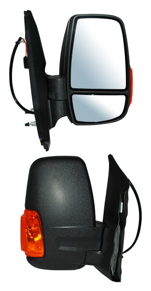 Espejo para Ford Transit 2014, 2015, 2016, 2017 - Electrico, Texturizado, con Direccional, Ambar con Desempañador, 6 Pines - Derecho