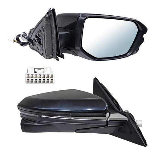 Espejo Derecho para Honda Civic 2016, 2017, 2018, 2019, 2020, 2021 - Eléctrico para Pintar, con Cromo, con Camara, con Direccional, con Desempañador, de 13 Pines