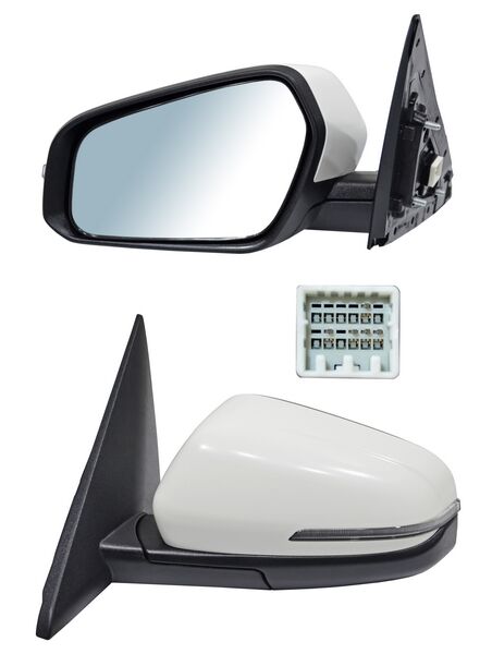 Espejo para Hyundai Creta 2021, 2022, 2023, 2024, 2025 - Electrico/ Pint con Desempañador, con Direccional, de 5 Pines Izquierdo