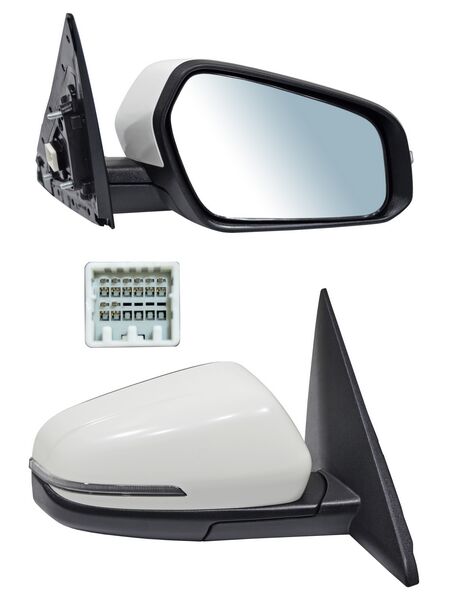 Espejo para Hyundai Creta 2021, 2022, 2023, 2024, 2025 - Electrico/ Pint con Desempañador, con Direccional, Autoabatible 8 Pines Derecho Sar