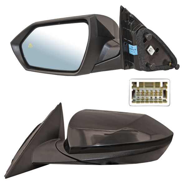 Espejo para Hyundai Elantra 2021, 2022, 2023 - Electrico, Para Pintar, con Desempañador, con Sensor Punto Ciego, de 7 Pines - Izquierdo