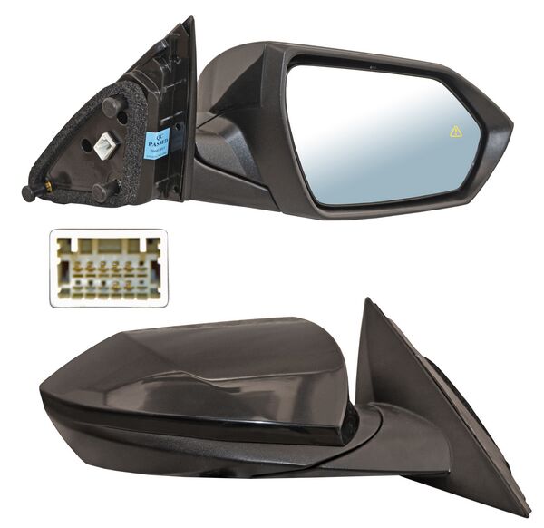 Espejo para Hyundai Elantra 2021, 2022, 2023 - Electrico, Para Pintar, con Desempañador, con Sensor Punto Ciego, de 7 Pines - Derecho