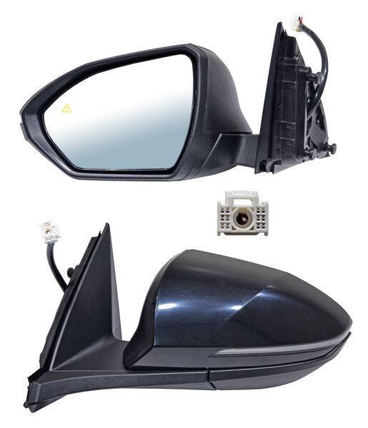 Espejo para Hyundai Tucson 2022, 2023, 2024, 2025 - Electrico, Para Pintar, con Direccional, con Sensor Punto Ciego, con Desempañador, 8 Pines - Izquierdo