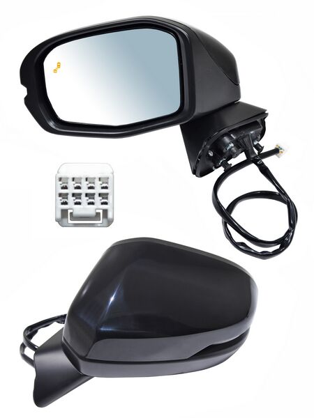 Espejo para Honda HR-V, HRV 2023, 2024, 2025, 2026 - Electrico, Para Pintar, con Direccional, con Desempañador, con Sensor Punto Ciego, de 8 Pines - Izquierdo