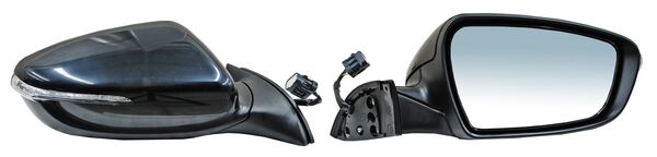 Espejo para Kia Forte 2016, 2017, 2018 & 2014, 2015, 2016 - Electrico con Direccional, para Pintar, 6 Pines - Derecho