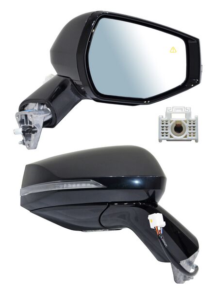 Espejo para Kia Sportage 2023, 2024, 2025, 2026, 2027 Electricorico para Pintar, Base Negra con Desempañador, con Direccional, con Sensor Punto Ciego, de 8 Pines - Derecho