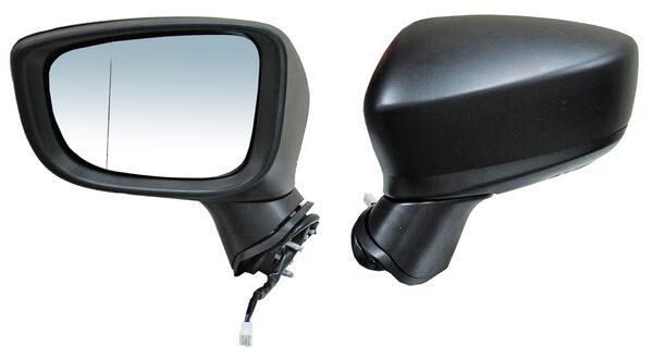 Espejo para Mazda 3, Mazda3 2014, 2015, 2016, 2017, 2018 - Electrico con Direccional, para Pintar, con Desempañador, 6 Pines - Izquierdo