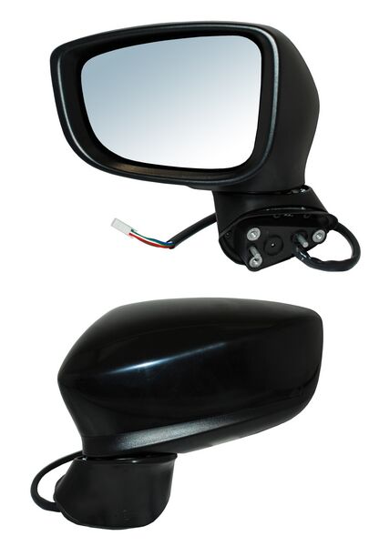 Espejo para Mazda 3, Mazda3 2014, 2015, 2016, 2017, 2018 - Electrico con Desempañador, con Direccional, para Pintar, de 7 Pines - Izquierdo