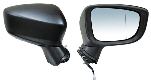 Espejo para Mazda 3, Mazda3 2014, 2015, 2016, 2017, 2018 - Electrico con Direccional, para Pintar, con Desempañador, 6 Pines - Derecho
