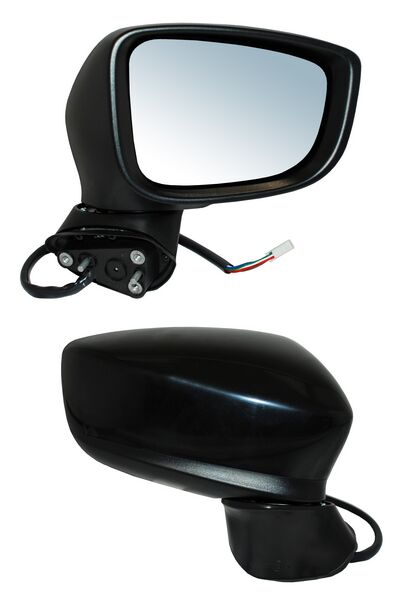 Espejo para Mazda 3, Mazda3 2014, 2015, 2016, 2017, 2018 - Electrico con Desempañador, con Direccional, para Pintar, de 7 Pines - Derecho
