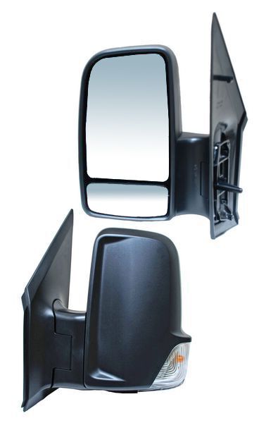 Espejo para Mercedes Benz Sprinter 2008, 2009, 2010, 2011, 2012, 2013, 2014, 2015, 2016, 2017, 2018, 2019/ Crafter 2008, 2009, 2010, 2011, 2012, 2013, 2014, 2015, 2016, 2017, 2018 Electrico con Luz, 6 Pines, Izquierdo