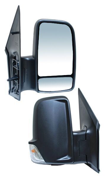 Espejo para Mercedes Benz Sprinter 2008, 2009, 2010, 2011, 2012, 2013, 2014, 2015, 2016, 2017, 2018, 2019/ Crafter 2008, 2009, 2010, 2011, 2012, 2013, 2014, 2015, 2016, 2017, 2018 Electrico con Luz, 6 Pines - Derecho
