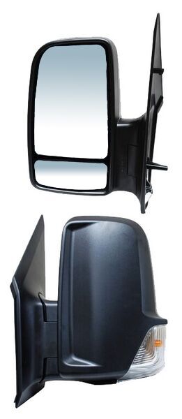 Espejo para Mercedes Benz Sprinter 2008, 2009, 2010, 2011, 2012, 2013, 2014, 2015, 2016, 2017, 2018, 2019/ Crafter 2008, 2009, 2010, 2011, 2012, 2013, 2014, 2015, 2016, 2017, 2018 Sin Control con Luz, 2 Pines - Izquierdo