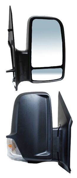 Espejo para Mercedes Benz Sprinter 2008, 2009, 2010, 2011, 2012, 2013, 2014, 2015, 2016, 2017, 2018, 2019/ Crafter 2008, 2009, 2010, 2011, 2012, 2013, 2014, 2015, 2016, 2017, 2018 Sin Control con Luz, 2 Pines - Derecho