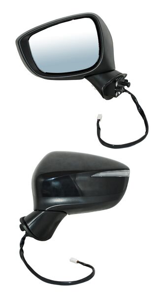 Espejo para Mazda CX-3, CX3 2016, 2017, 2018, 2019, 2020, 2021, 2022, 2023, 2024, 2025 Electrico, Para Pintar, con Direccional, con Desempañador, con Sensor Punto Ciego, de 7 Pines - Izquierdo