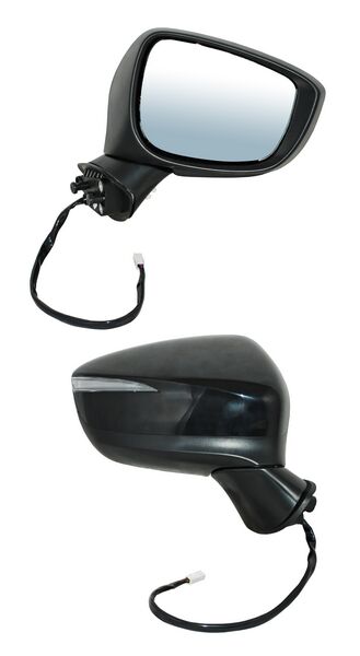 Espejo para Mazda CX-3, CX3 2016, 2017, 2018, 2019, 2020, 2021, 2022, 2023, 2024, 2025 Electrico, Para Pintar, con Direccional, con Desempañador, con Sensor Punto Ciego, de 7 Pines - Derecho