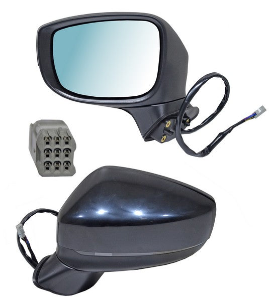 Espejo para Mazda CX-5, CX5 2018, 2019, 2020, 2021, 2022, 2023, 2024, 2025 - Electrico, Para Pintar, con Direccional, con Sensor Punto Ciego, con Desempañador, Autoabatible 9 Pines - Izquierdo