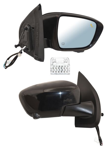 Espejo para Nissan Frontier 2022, 2023, 2024 - Electrico para Pintar, con Sensor Punto Ciego, con Desempañador, con Monitor de Vision Periferica, de 11 Pines - Derecho