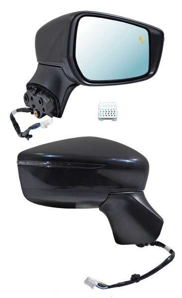 Espejo para Nissan Versa 2020, 2021, 2022, 2023, 2024, 2025 - Electrico, Para Pintar, con Direccional, con Sensor Punto Ciego, de 8 Pines Derecho