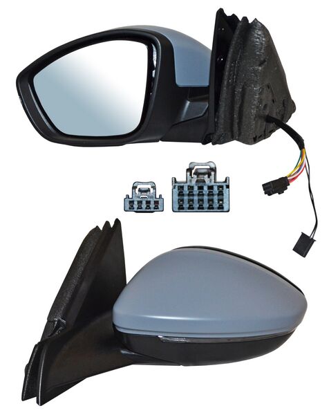 Espejo para Peugeot 208 2019, 2020, 2021, 2022, 2023 - Electrico, Para Pintar, con Direccional, con Sensor con Desempañador, Autoabatible Derecho