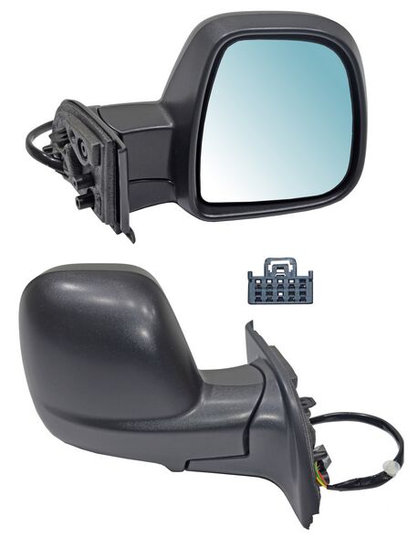 Espejo para Peugeot Partner 2020, 2021, 2022, 2023, 2024 & Rifter Electrico, Texturizado, con Desempañador, de 5 Pines - Izquierdo