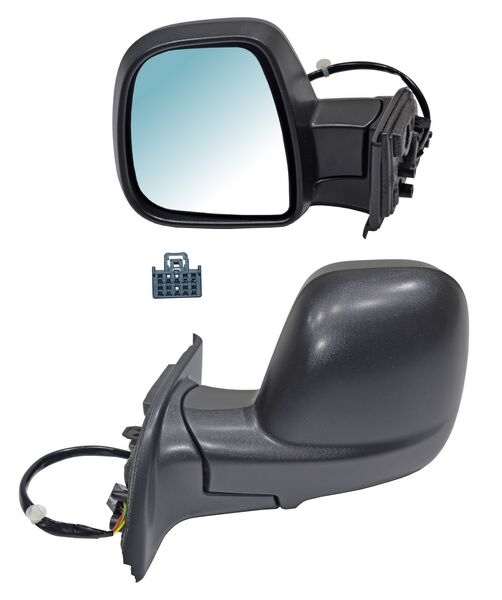 Espejo para Peugeot Partner 2020, 2021, 2022, 2023, 2024 & Rifter Electrico, Texturizado, con Desempañador, Autoabatible, de 7 Pines - Izquierdo