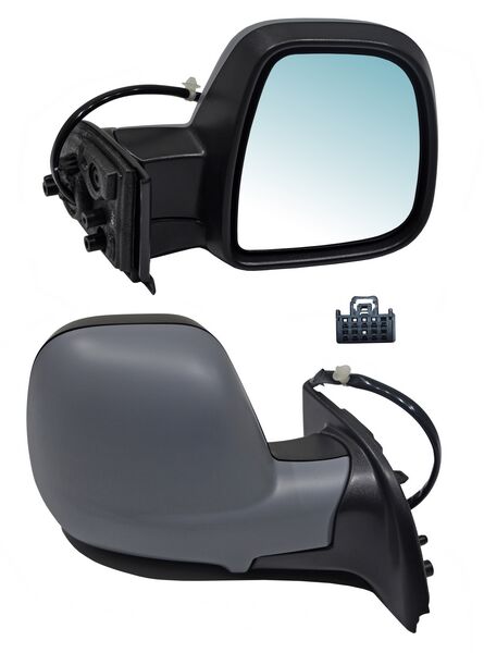 Espejo para Peugeot Partner 2020, 2021, 2022, 2023, 2024/ Rifter Electrico, Para Pintar, con Desempañador, con Sensor Temp 5 Pines - Derecho