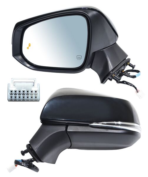 Espejo para Toyota Corolla Croos 2022, 2023, 2024, 2025, 2026 - Electrico, Para Pintar, con Direccional, con Sensor Punto Ciego, con Desempañador, 8 Pines - Izquierdo
