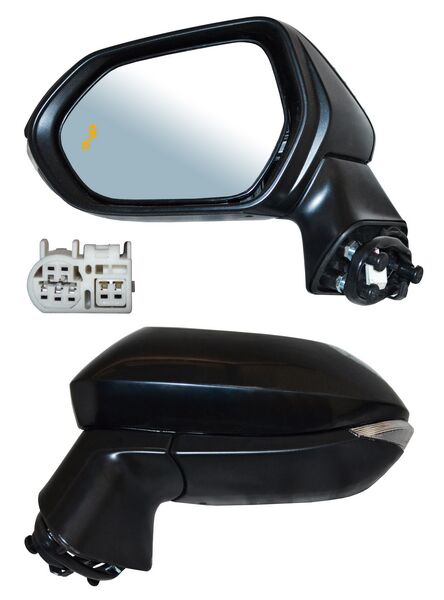 Espejo para Toyota Corolla 2020, 2021, 2022, 2023, 2024, 2025 - Electrico, Para Pintar, con Direccional, con Desempañador, con Sensor Punto Ciego, de 7 Pines - Izquierdo