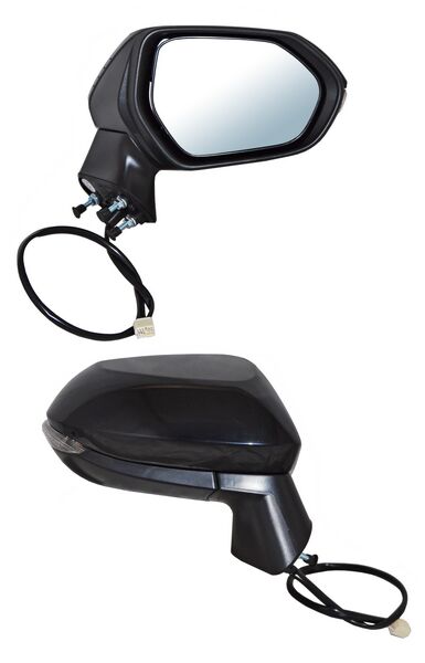 Espejo para Toyota Corolla 2020, 2021, 2022, 2023, 2024, 2025 - Electrico, Para Pintar, con Direccional, con Desempañador, 6 Pines - Derecho