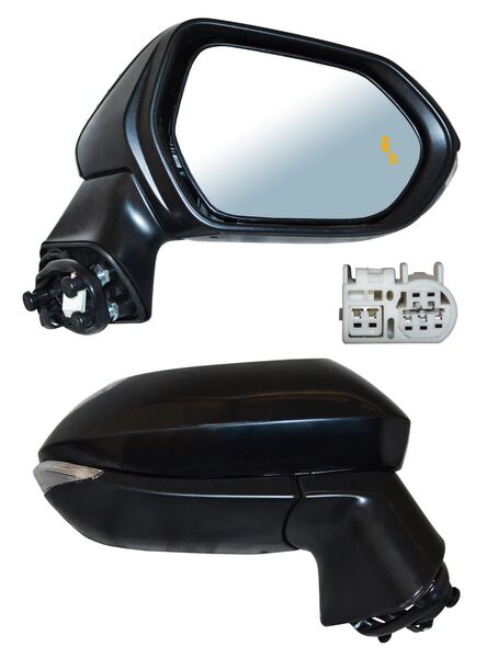 Espejo para Toyota Corolla 2020, 2021, 2022, 2023, 2024, 2025 - Electrico, Para Pintar, con Direccional, con Desempañador, con Sensor Punto Ciego, de 7 Pines - Derecho
