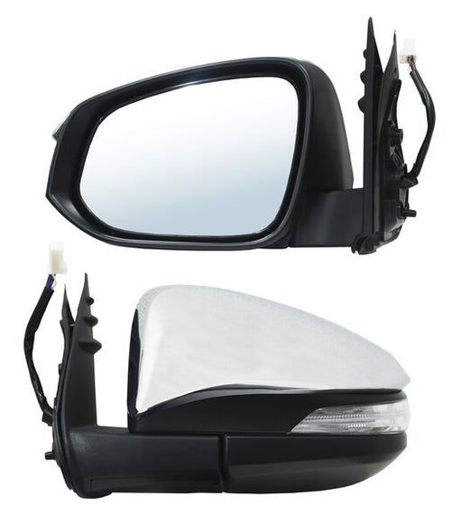 Espejo para Hilux 2016, 2017, 2018, 2019, 2020, 2021, 2022, 2023, 2024, 2025 Electrico Cromado Autoabatible con Direccional, de 7 Pines Izquierdo