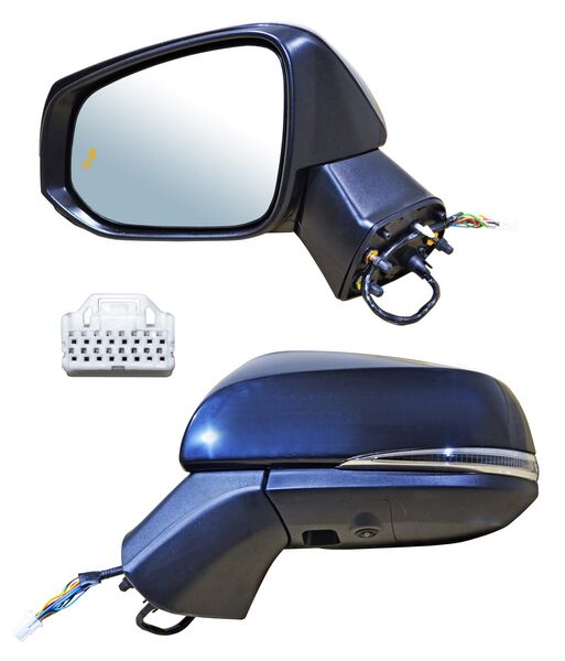 Espejo Izquierdo para Toyota Rav4 2019, 2020, 2021, 2022, 2023, 2024, 2025 - Eléctrico para Pintar, con Desempañador, con Direccional, con luz inferior, con Sensor Punto Ciego, con camara, de 14 Pines