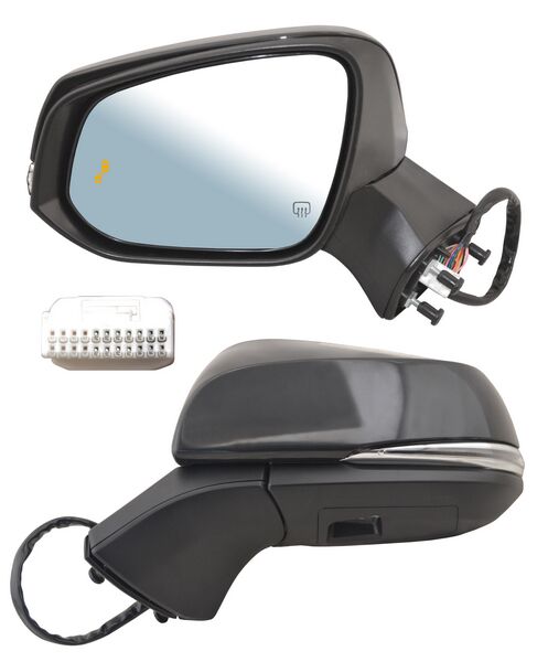 Espejo para Toyota Sienna 2021, 2022, 2023, 2024, 2025 Le Electrico, Para Pintar, con Sensor Punto Ciego, con Desempañador, Con Direccional/ Luz Inferior con Memoria, Autoabatible 14 Pines - Izquierdo