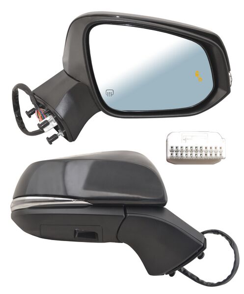Espejo para Toyota Sienna 2021, 2022, 2023, 2024, 2025 Le Electrico, Para Pintar, con Sensor Punto Ciego, con Desempañador, Con Direccional/ Luz Inferior con Memoria, Autoabatible 14 Pines - Derecho