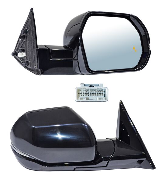 Espejo para Toyota Tundra 2022, 2023, 2024, 2025 - Electrico para Pintar, con Direccional, con Sensor Punto Ciego, con Desempañador, con Memoria Autoabatible, de 13 Pines - Derecho