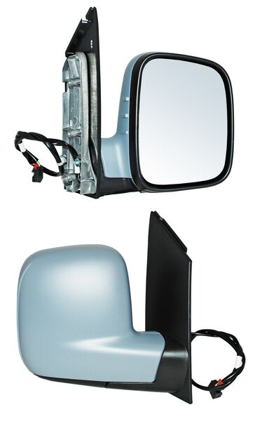 Espejo para Volkswagen Caddy 2014, 2015, 2016, 2017, 2018, 2019, 2020 - Electrico, Para Pintar, con Desempañador, de 5 Pines Derecho