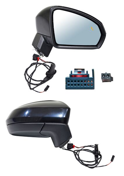 Espejo para Volkswagen Taos 2021, 2022, 2023, 2024, 2025, 2026 - Electrico, Para Pintar, con Sensor Punto Ciego, con Desempañador, Derecho