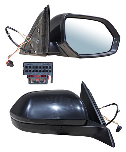 Espejo para Volkswagen Teramont 2020, 2021, 2022, 2023, 2024, 2025 - Electrico, Para Pintar, con Direccional, con Desempañador, de 5 Pines - Derecho