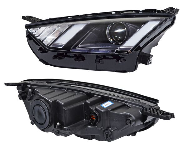 Faro para BYD Dolphin Mini 2024, 2025, 2026 - LEDS, con Lupa, Aro Cromado, Izquierdo